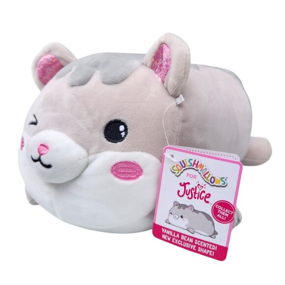 Squishmallows x Justice Hallie The Hamster 10" Vanilla Bean Scented Plush - Picture 2 of 3